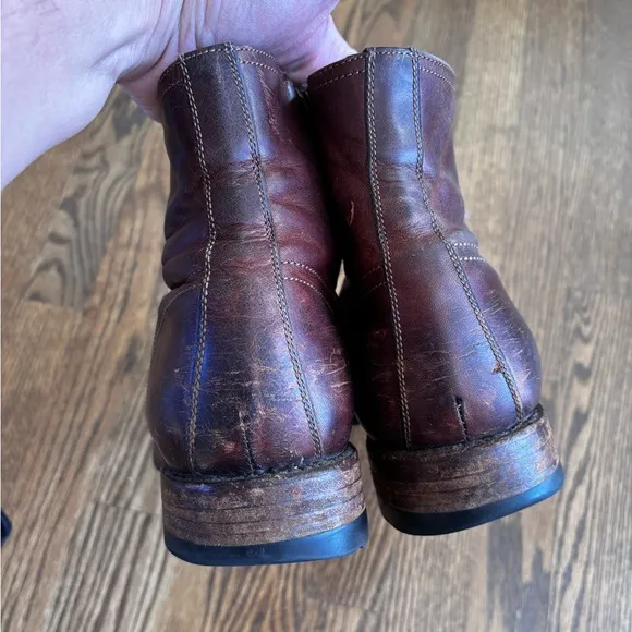 Frye Bowery lace up leather boots