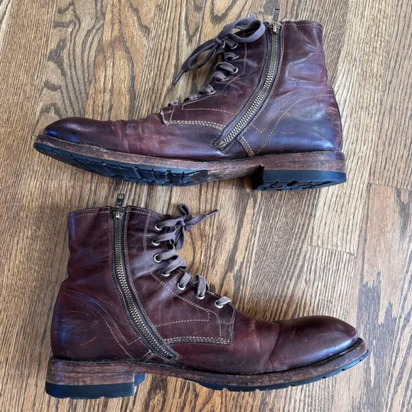 Frye Bowery lace up leather boots