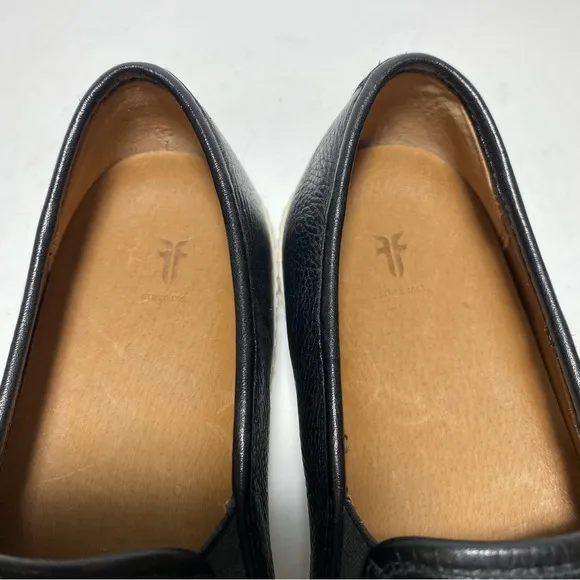 Frye Camille Slip On Black Leather Sneaker Loafers Women’s Size 8.5