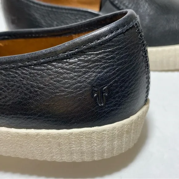 Frye Camille Slip On Black Leather Sneaker Loafers Women’s Size 8.5