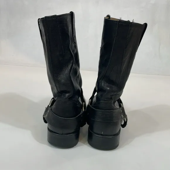 Frye Harness Boots Size 10 D Black Leather High Quality Boot