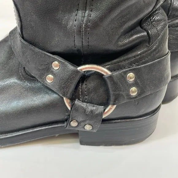 Frye Harness Boots Size 10 D Black Leather High Quality Boot