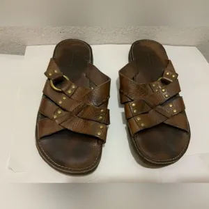 Frye Men Leather LudLow Slide Sandals Size 10 (11.25”)
