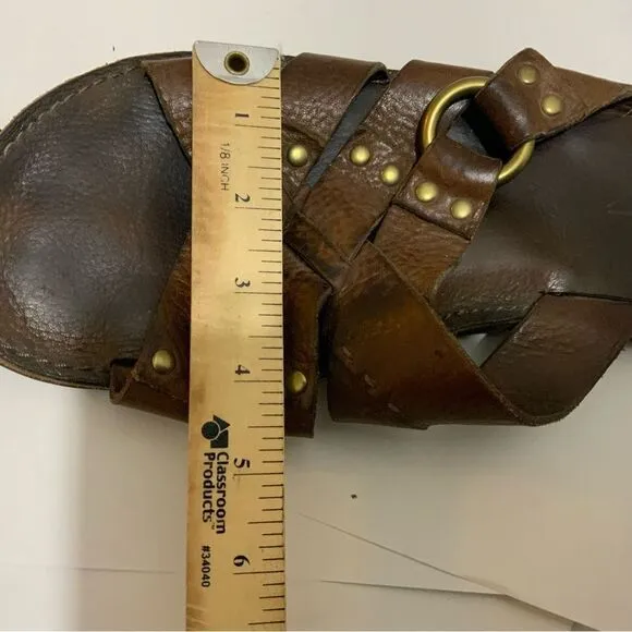 Frye Men Leather LudLow Slide Sandals Size 10 (11.25”)