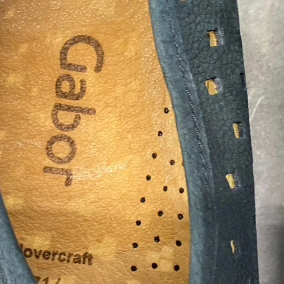 Gabor Women's Nightblue Nubuck Perforated Slip-On Ballet Flats SZ 7.5
