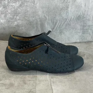 Gabor Women's Nightblue Nubuck Perforated Slip-On Ballet Flats SZ 7.5