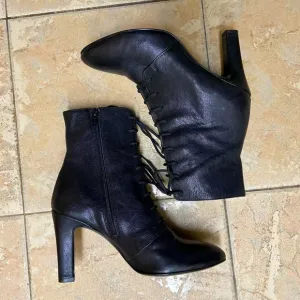 Gabriella Leather Lace-up Boots