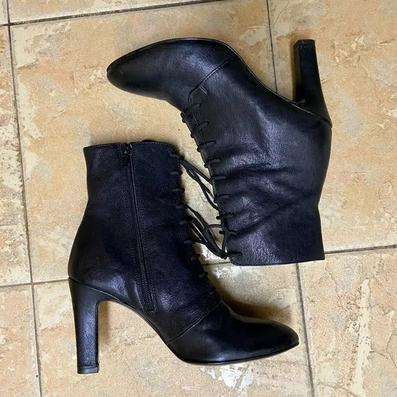 Gabriella Leather Lace-up Boots