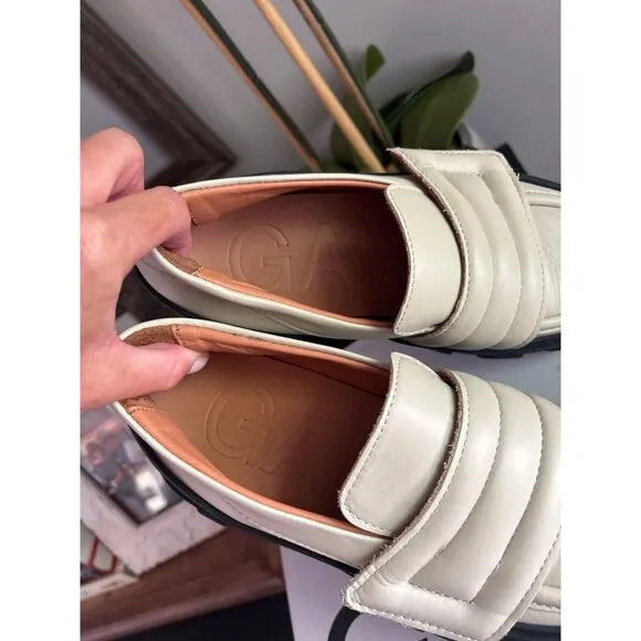 GANNI Platform Loafer Oyster Womens Size 38 8