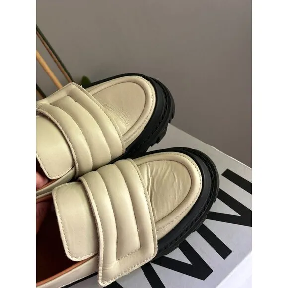 GANNI Platform Loafer Oyster Womens Size 38 8