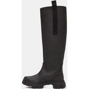 Ganni Rubber Country Boots Size 37 US 7 Black $375