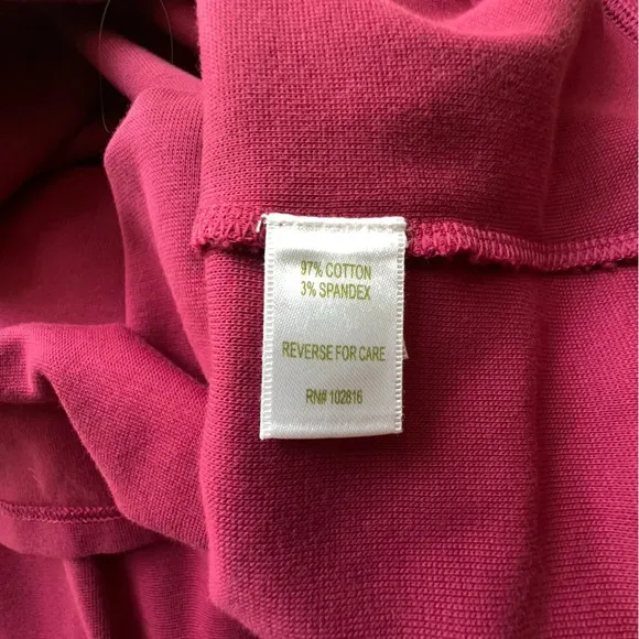 GARNET HILL NWOT COTTON SPANDEX BERRY PINK PONTE KNIT DRESS | SIZE: 10