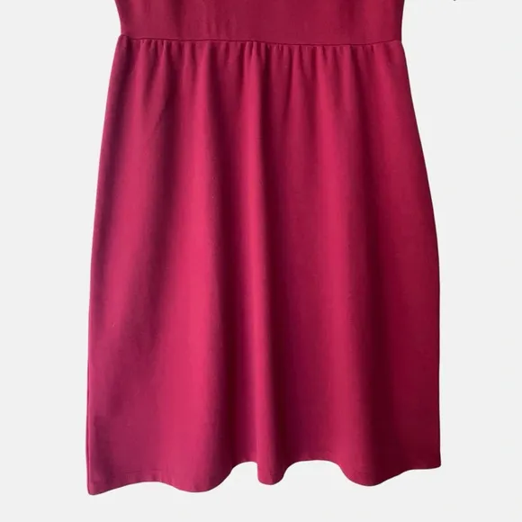 GARNET HILL NWOT COTTON SPANDEX BERRY PINK PONTE KNIT DRESS | SIZE: 10