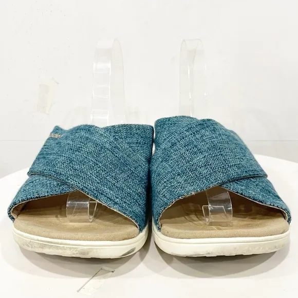 Gdefy Gravity Defyer Men Veltal Sandals VersoShock Genuine Leather Slide Blue 10