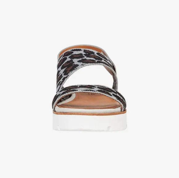 Gentle Souls Kenneth Cole Lavern Asymmetrical Slingback Platform Leopard Sandals