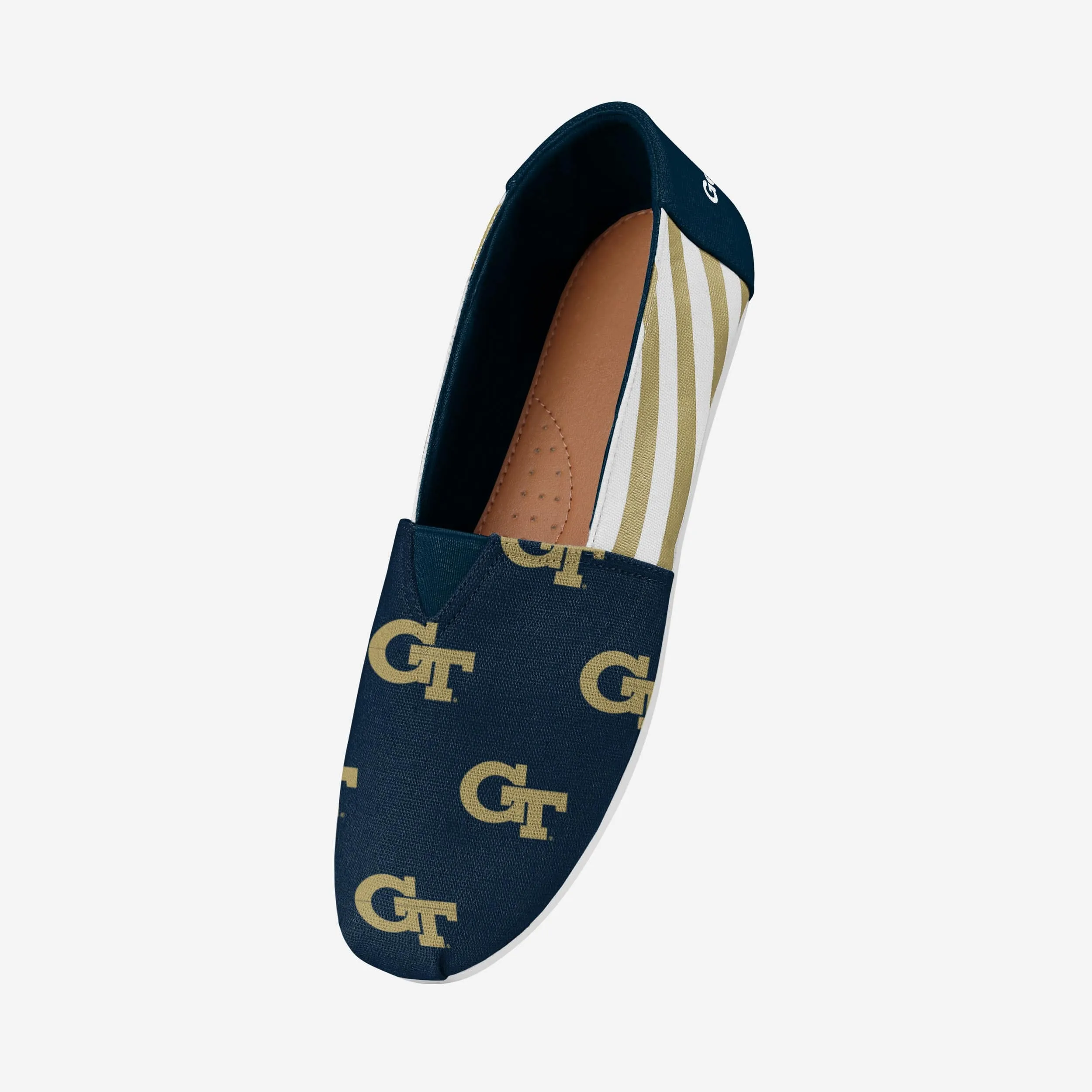Georgia Tech Yellow Jackets Womens Stripe Canvas Shoe
