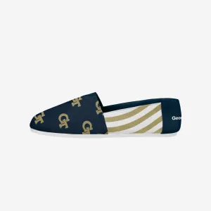 Georgia Tech Yellow Jackets Womens Stripe Canvas Shoe