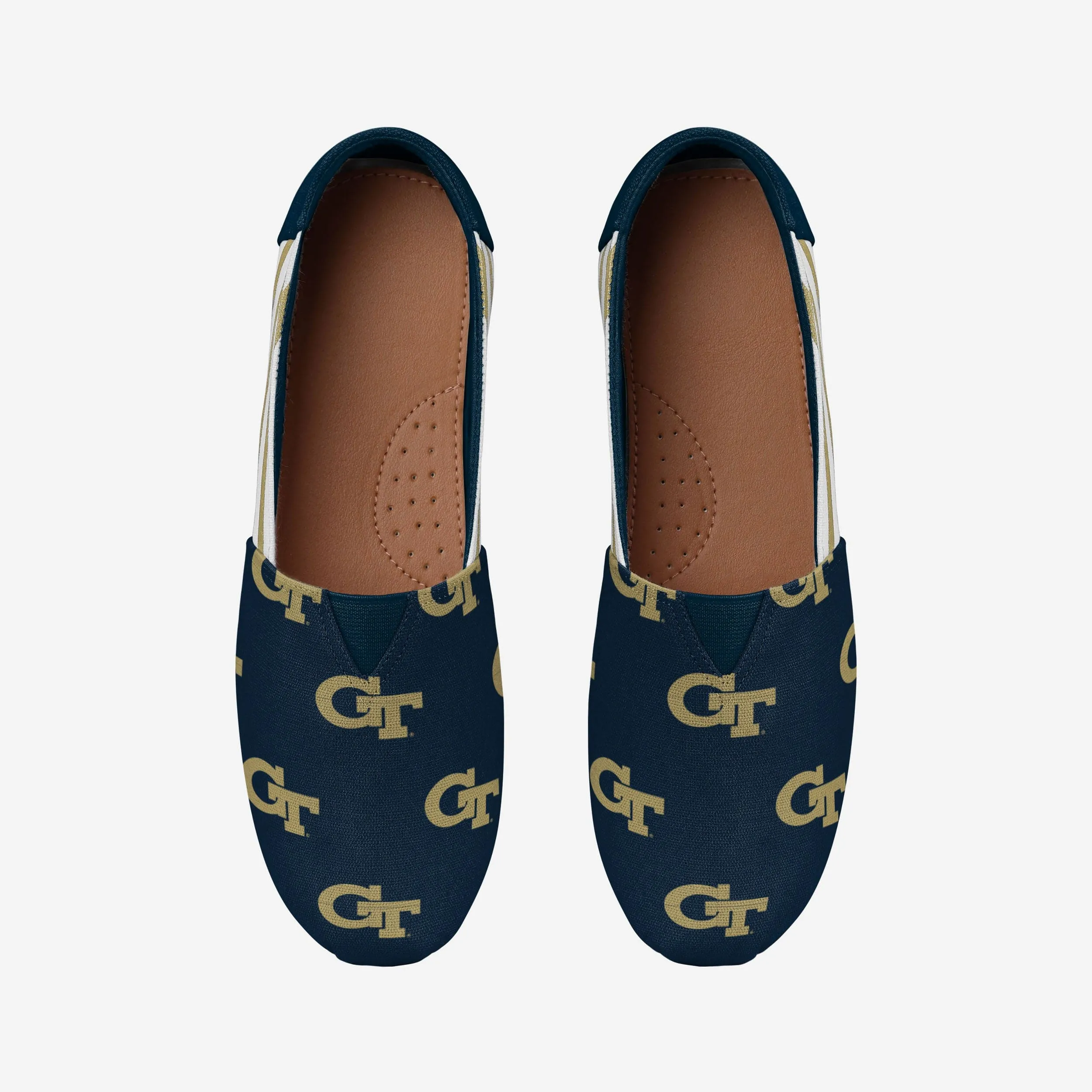 Georgia Tech Yellow Jackets Womens Stripe Canvas Shoe