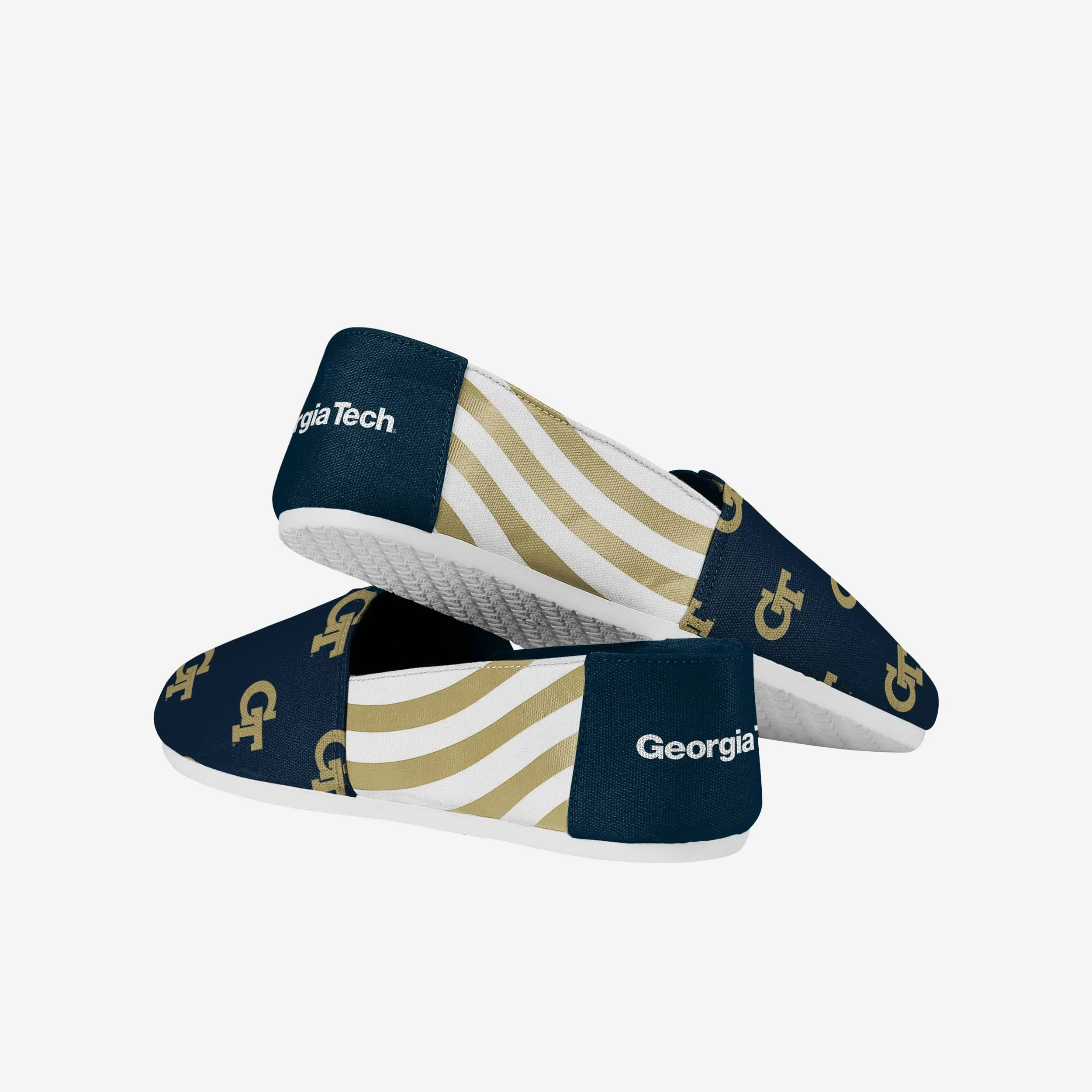 Georgia Tech Yellow Jackets Womens Stripe Canvas Shoe