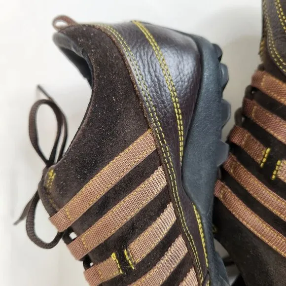 Geox Respira Brown Leather Lace-Up Outdoor Casual Sneakers US 9