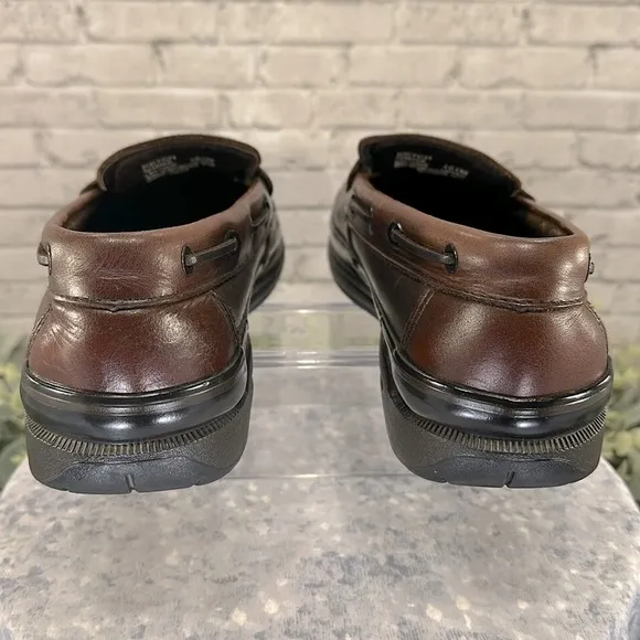 G.H. BASS “Ketch” 2-Tone Brown Leather Deck Style Penny Loafers Mens 10.5M🤎VGUC