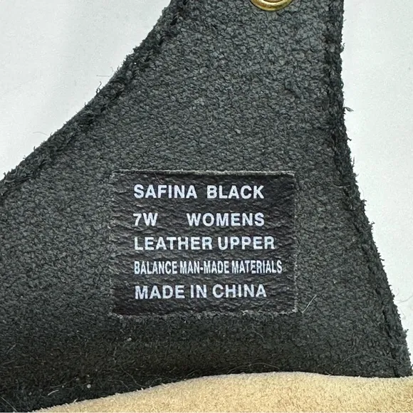G.H. Bass Sunjuns Women's Safina Black Leather Slide Sandals Size 7