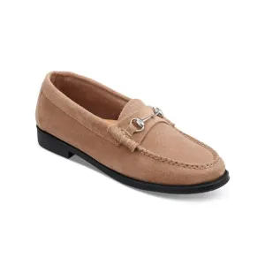 G.H. BASS Womens Beige Bit Lianna Round Toe Slip On Leather Loafers Shoes 9 M