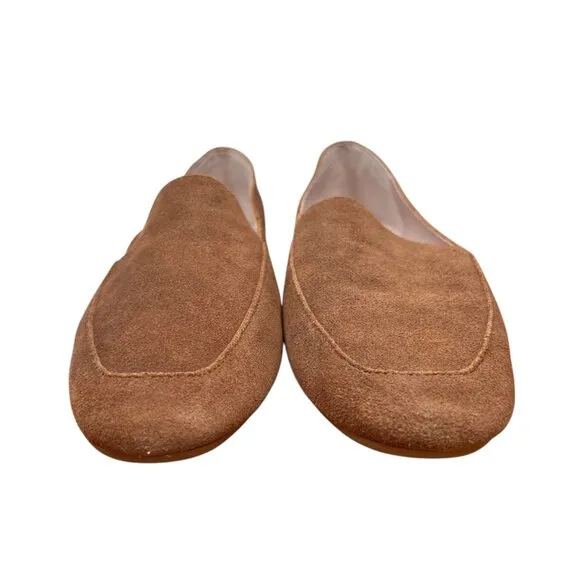 Gianni Bini Macen Suede Flat Loafers Size 9.5 Women Brown Preppy Work