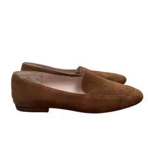 Gianni Bini Macen Suede Flat Loafers Size 9.5 Women Brown Preppy Work