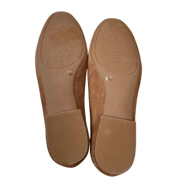 Gianni Bini Macen Suede Flat Loafers Size 9.5 Women Brown Preppy Work