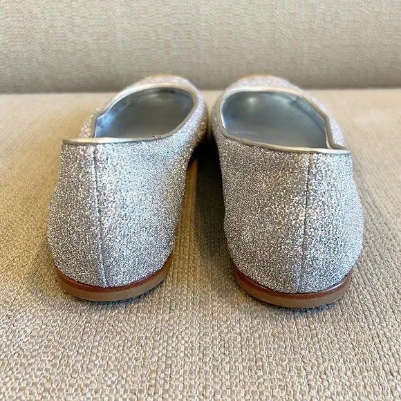 Giuseppe Zannotti Metallic Sparkle Ballet Flats