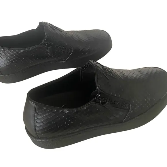 Giuseppe Zanotti Black Textured Loafers