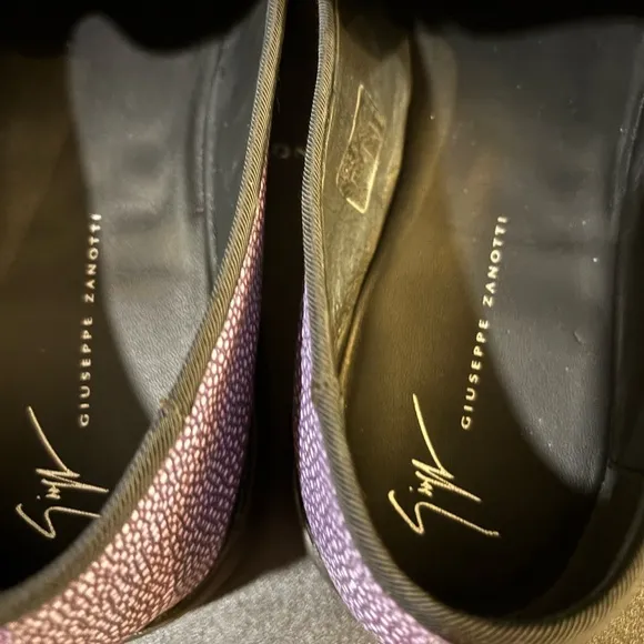 Giuseppe Zanotti Purple Textured Men's Loafers