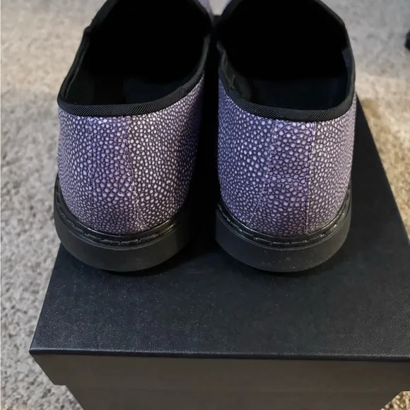 Giuseppe Zanotti Purple Textured Men's Loafers