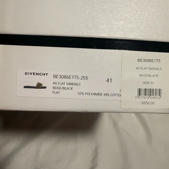 Givenchy Black and Tan Raffia Slides