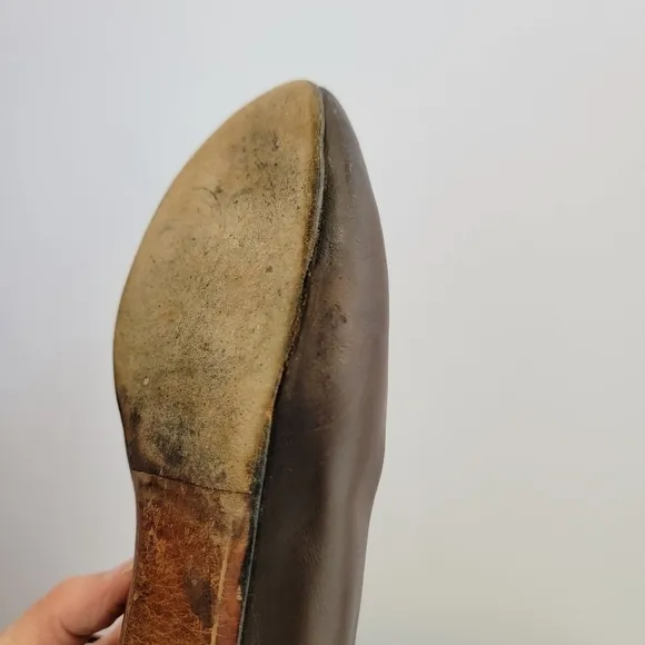 Givenchy Dark Brown Leather Ballet Flats Size 8
