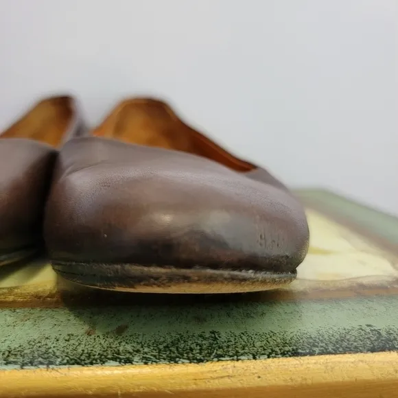 Givenchy Dark Brown Leather Ballet Flats Size 8