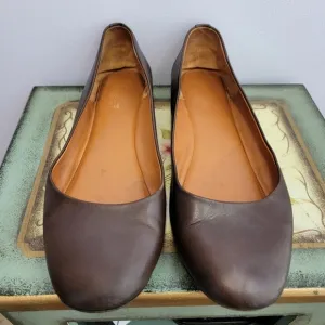 Givenchy Dark Brown Leather Ballet Flats Size 8