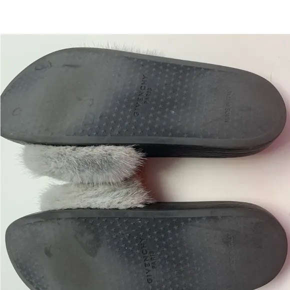 Givenchy Mink Gray Slide Sandals Sz 8