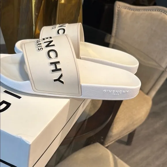 Givenchy White Slides