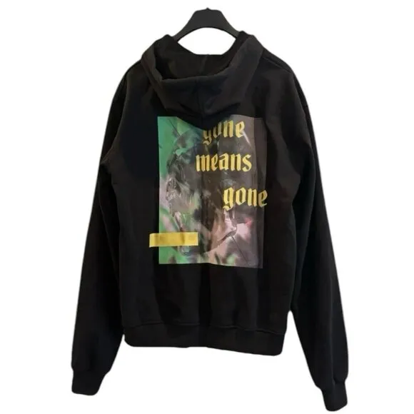 Gone Means Gone Hoodie L | Velour-Lined Streetwear &quot;Maybe in Another Life&quot; 🖤🔥