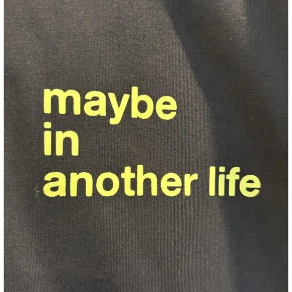 Gone Means Gone Hoodie L | Velour-Lined Streetwear &quot;Maybe in Another Life&quot; 🖤🔥