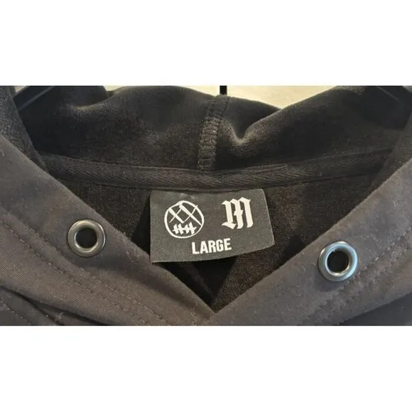 Gone Means Gone Hoodie L | Velour-Lined Streetwear &quot;Maybe in Another Life&quot; 🖤🔥