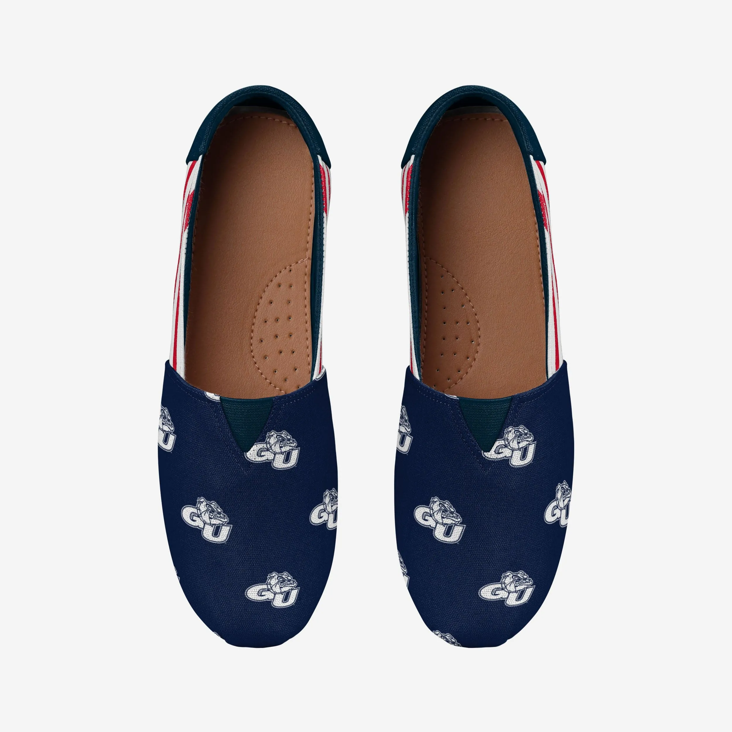 Gonzaga Bulldogs Womens Stripe Canvas Shoe