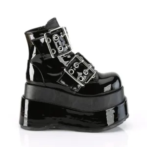 Gothic Buckle Platform Lace Up Ankle Boots