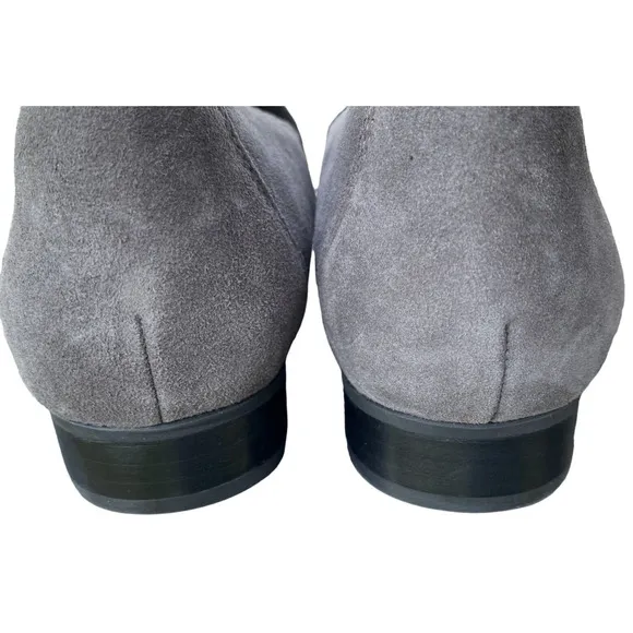 Grandma Clarks Un Blush Lo Loafers Old Money Suede Grey US Womens 7.5 M Shoes
