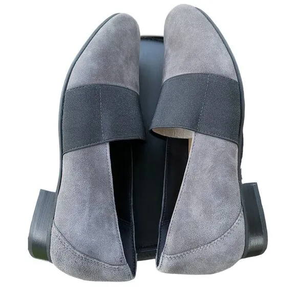 Grandma Clarks Un Blush Lo Loafers Old Money Suede Grey US Womens 7.5 M Shoes