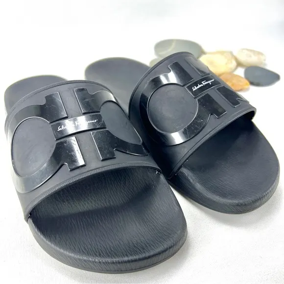 Groove Slide Sandals by Salvatore Ferragamo