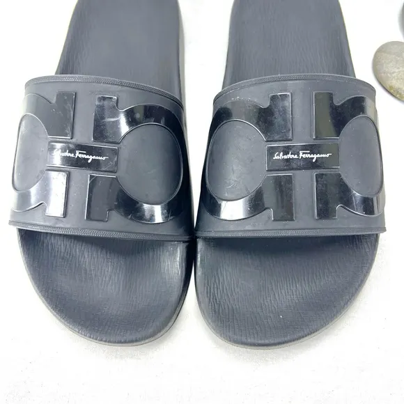Groove Slide Sandals by Salvatore Ferragamo