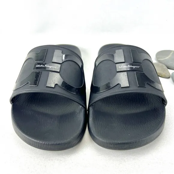 Groove Slide Sandals by Salvatore Ferragamo